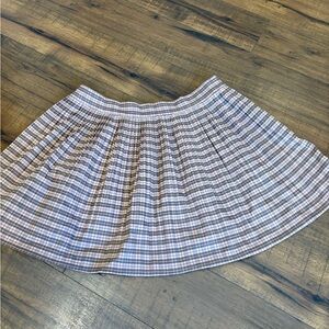 Urban Outfitters BDG Pennie Pleated Plaid Mini Skirt in Pink/Rose Womens Large